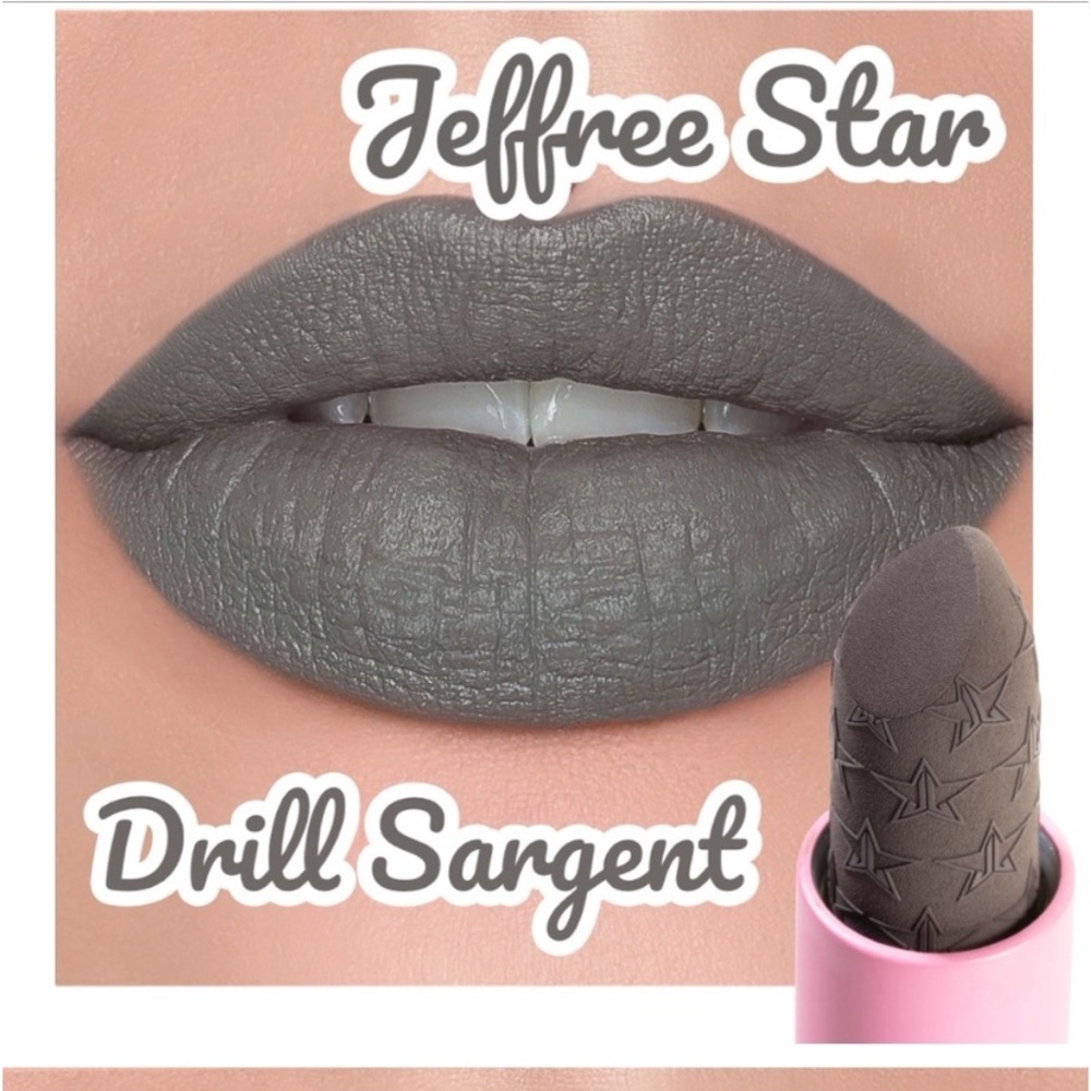 Jeffree Star Velvet Trap Drill Sergeant  lipstick mild gray new in box